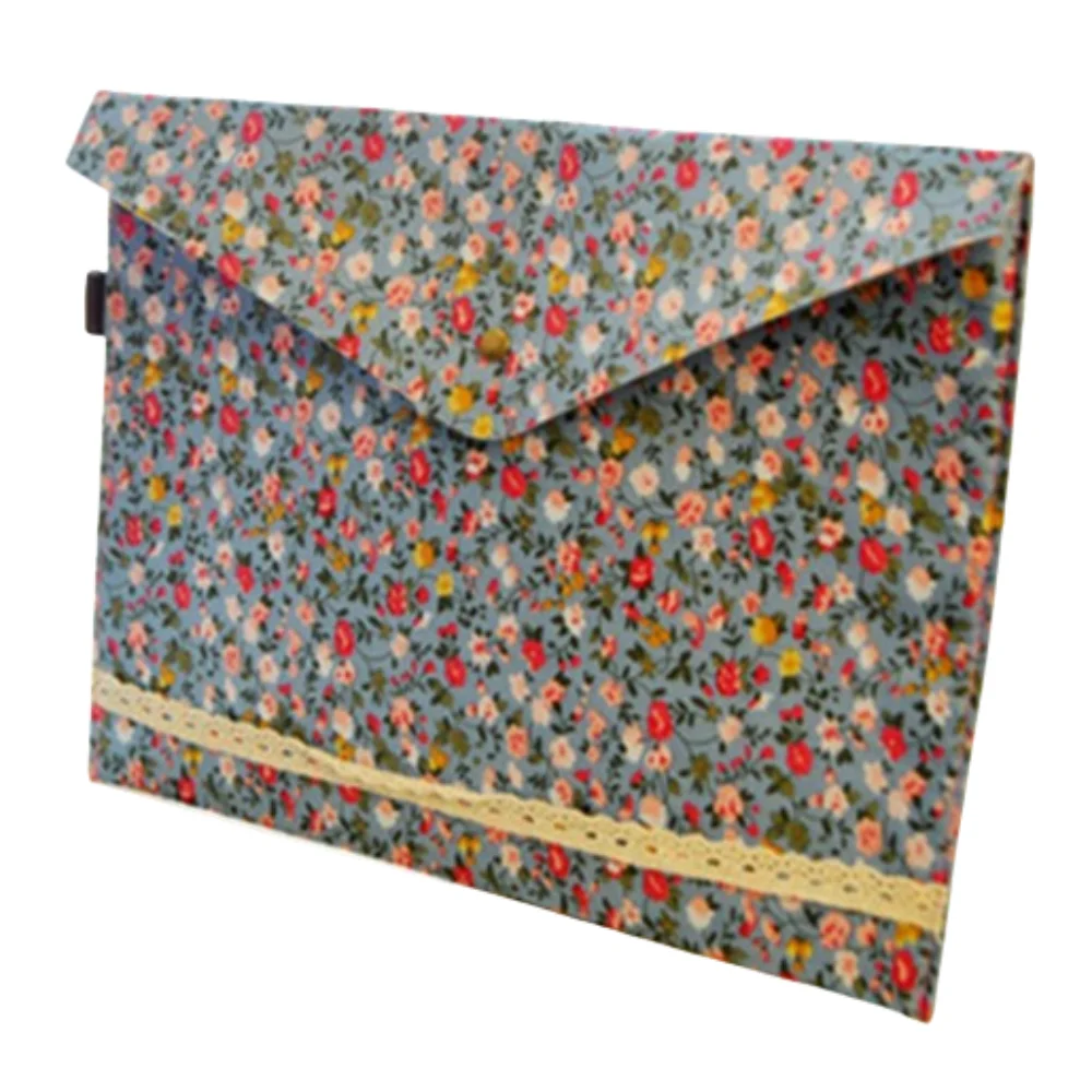 

Document Protector Floral a4 File Bag Soft Elegant Envelope File Organizer Large Capacity Data Storage Test Paper Organizer