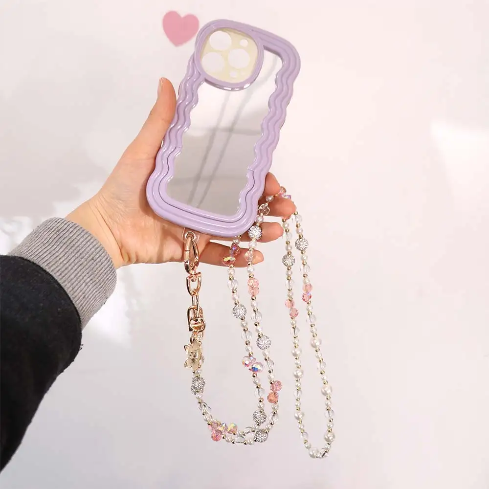

Bag Chain Beaded Crossbody Phone Chain Long-style Anti Loss Mobile Phone Crossbody Strap Sweet Colorful Phone Neck Straps