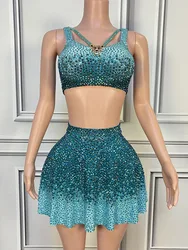 High Quality Hot Stamping Sexy Suspender Chest Wrap+Mini Skirt Two-Piece Set 2024 New Fashionable Custom Women'S Clothing