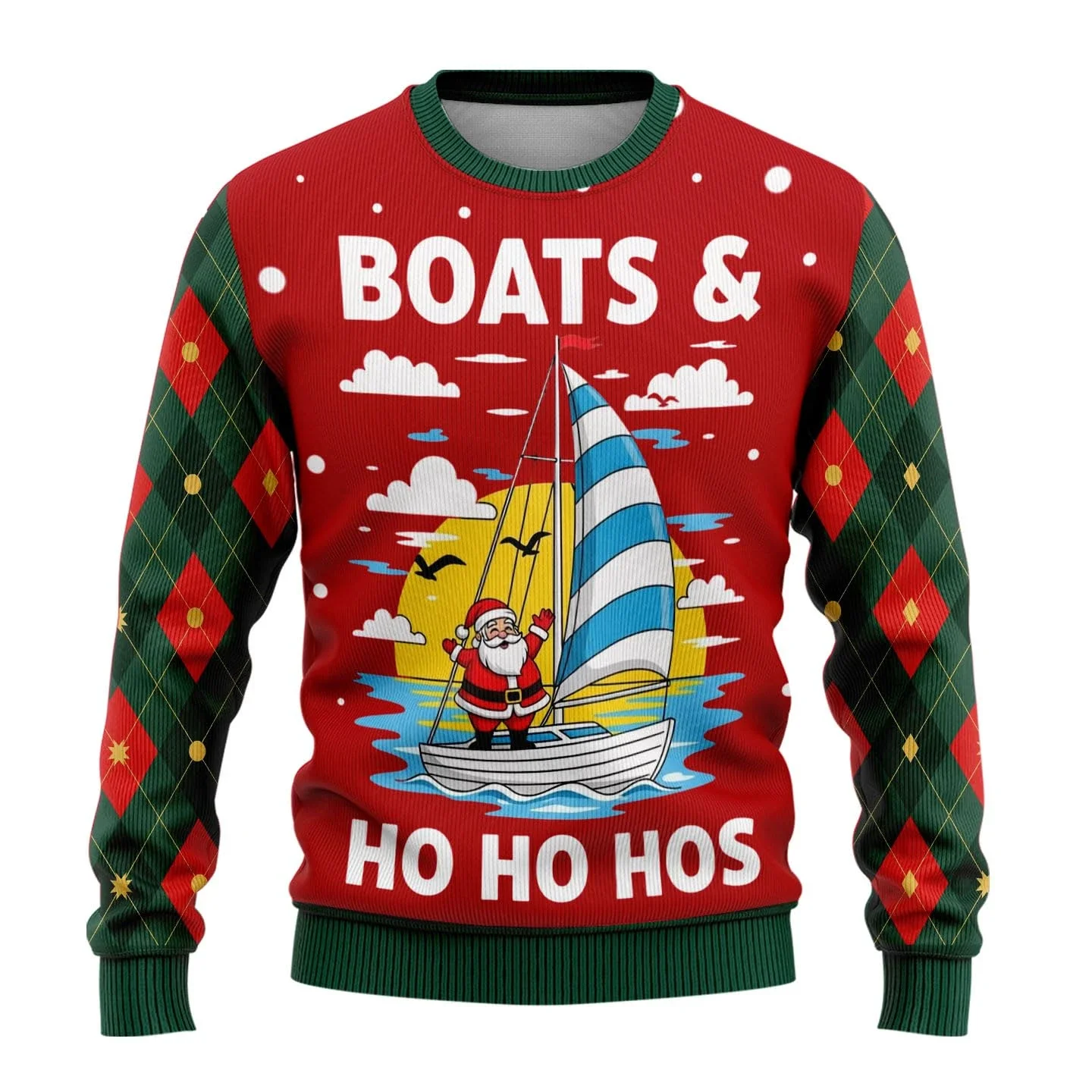 Hilarious Ugly Christmas Sweaters For Women Funny Santa Claus Beer Sweater Joke Unisex Spandex Blend Christmas Jumper Set Tops view 5