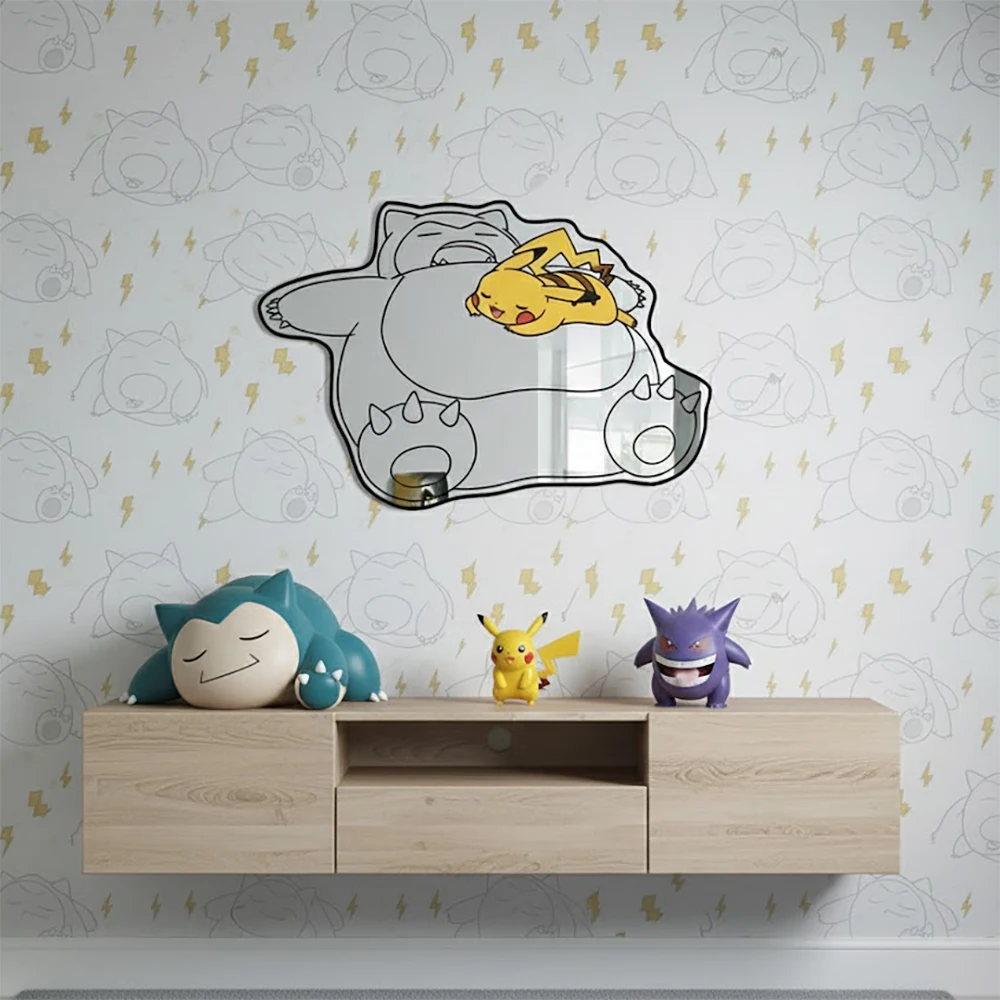 Dragon Ball Z\Pokemon\Miroir Anime One Piece Gengar/Snorlax Miroir transformez votre pièce dans une scène Manga vivante