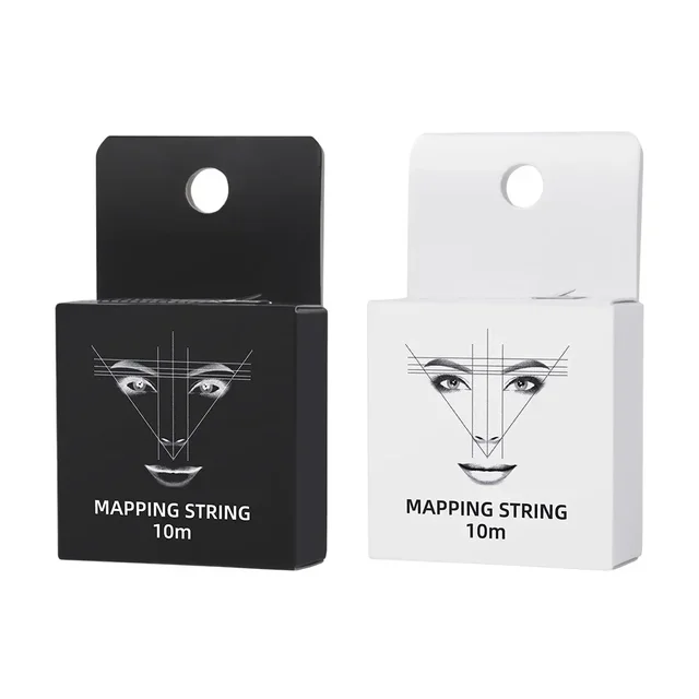 10M/20M Black and White Pre-Inked Microblading String for Brow Mapping - Measuring Tool for Marking Symmetrical Eyebrows 5 10M/20M Black and White Pre-Inked Microblading String for Brow Mapping - Measuring Tool for Marking Symmetrical Eyebrows 5