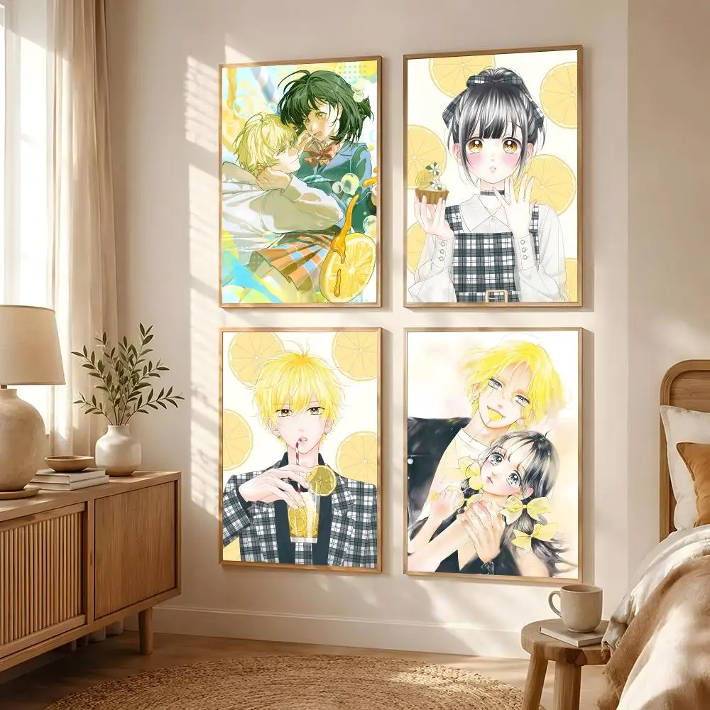 Anime Honey Lemon Soda Poster Poster All-match HD Waterproof Self-Adhesive Wall Art Sticker For Home Bedroom