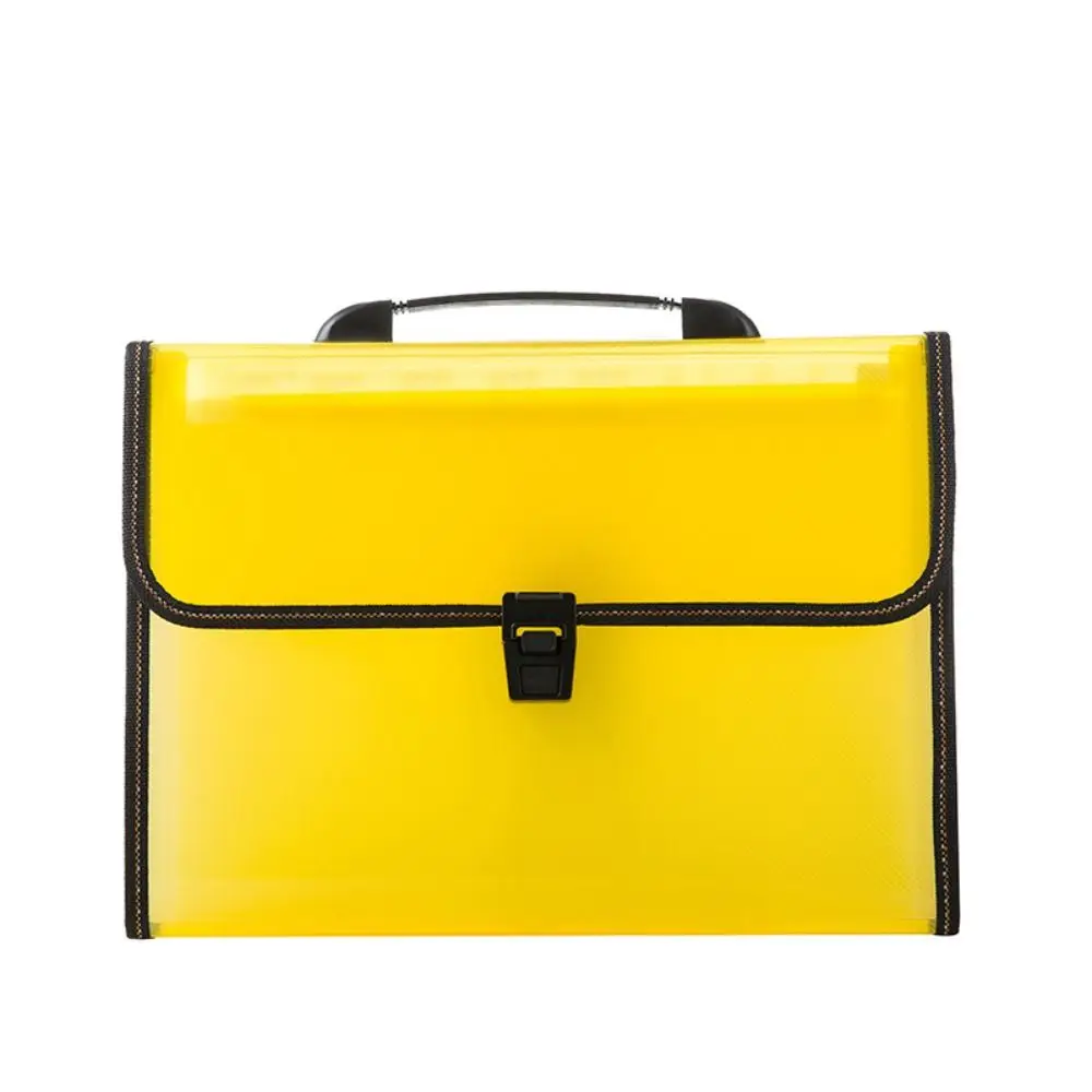 Durable Plastics Paper File Organizer Large Capacity With Handle File Folder A4 FC Size Briefcase Document Organiser