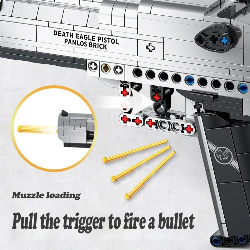 Klocki Model Pistoletu Desert Eagle Seria Militarna G18 M92 M1911 Pistolet PPK Mini Zestaw Klocków Zabawki dla Dzieci Chłopców Prezenty