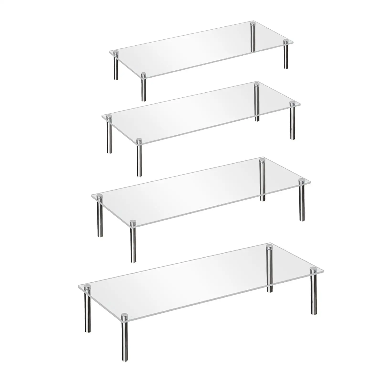Acrylic Display Riser Showcase Fixtures for Cosmetics Cake Toys Figures
