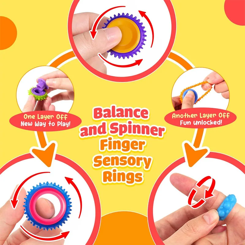 Fidget Spinner anneau rouleau sensoriel soulager le Stress jouet EDC doigt volant d'inertie Massage pour enfants drôle Antistress choses