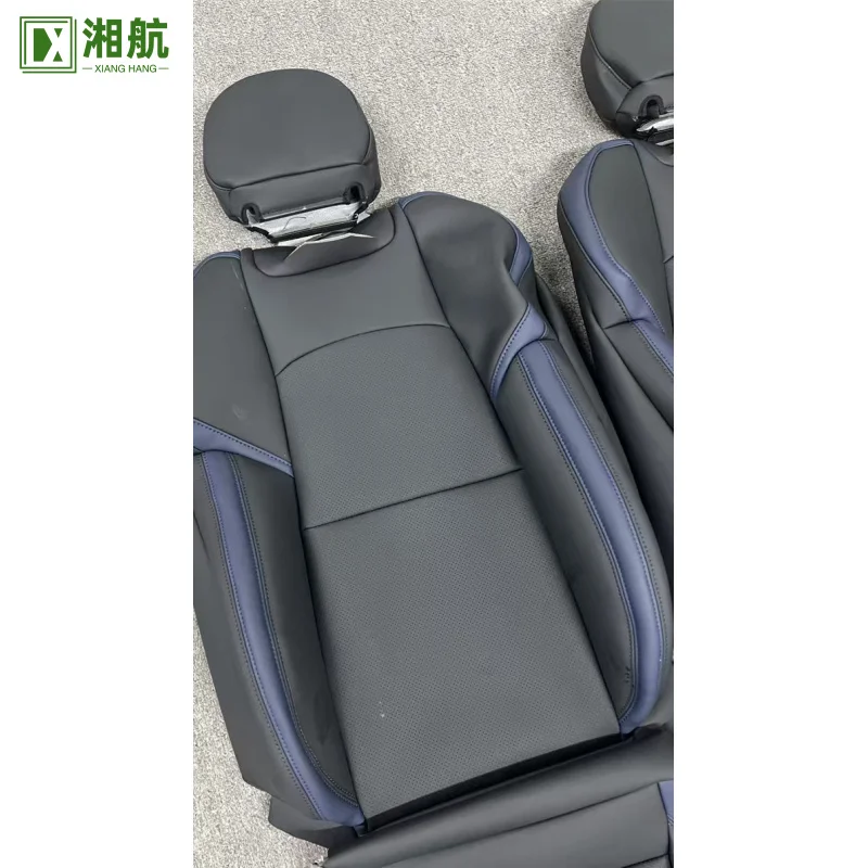 Suitable for Black Nappa Leather Full Replacement Car Seat Cover ForTesla's Upgraded Front Sports Seats