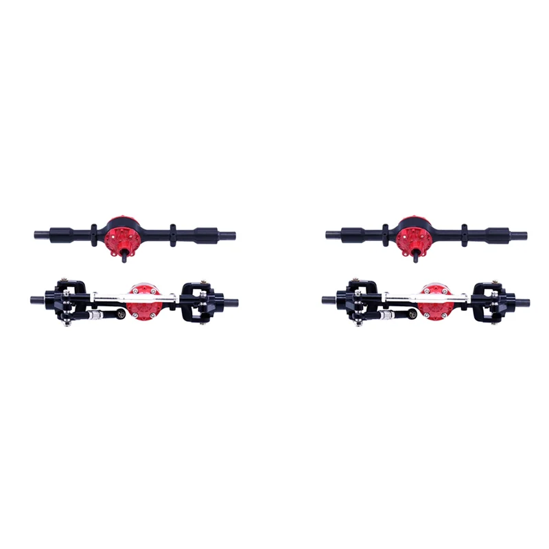 

ABWE-2X Metal Front And Rear Axle For WPL C14 C24 C34 C44 B14 B24 1/16 RC Car Upgrades Parts Accessories,Black