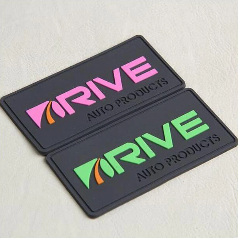 

Custom 3D Silicone Tags For Clothing Velcro Plastic Patches Labels LOGO Customized