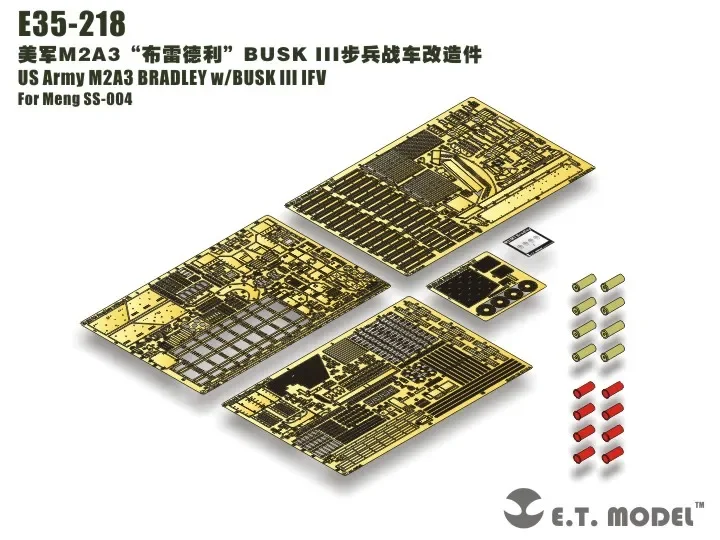 

Модель ET E35-218 1/35 M2A3 BRADLEY армии США с BUSK III IFV для Meng SS-004 (без танка)