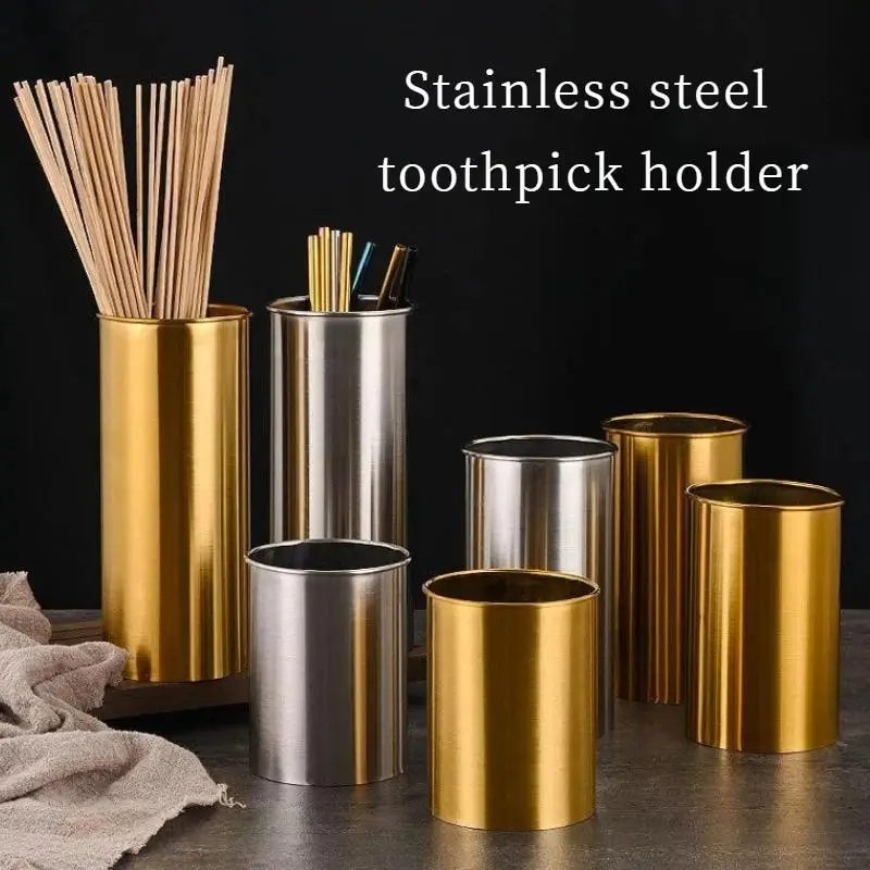 1Pcs Multi-Purpose Use Chopsticks Cage Scented Stick Holder Stainless Steel Chopsticks Tube Bamboo Skewer Bucket Utility Item