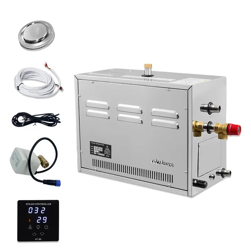 2026 9KW Bathroom Sauna Machine Steamer Spa Generator for Shower in Home Steam Room Shower with LED Waterproof Controller