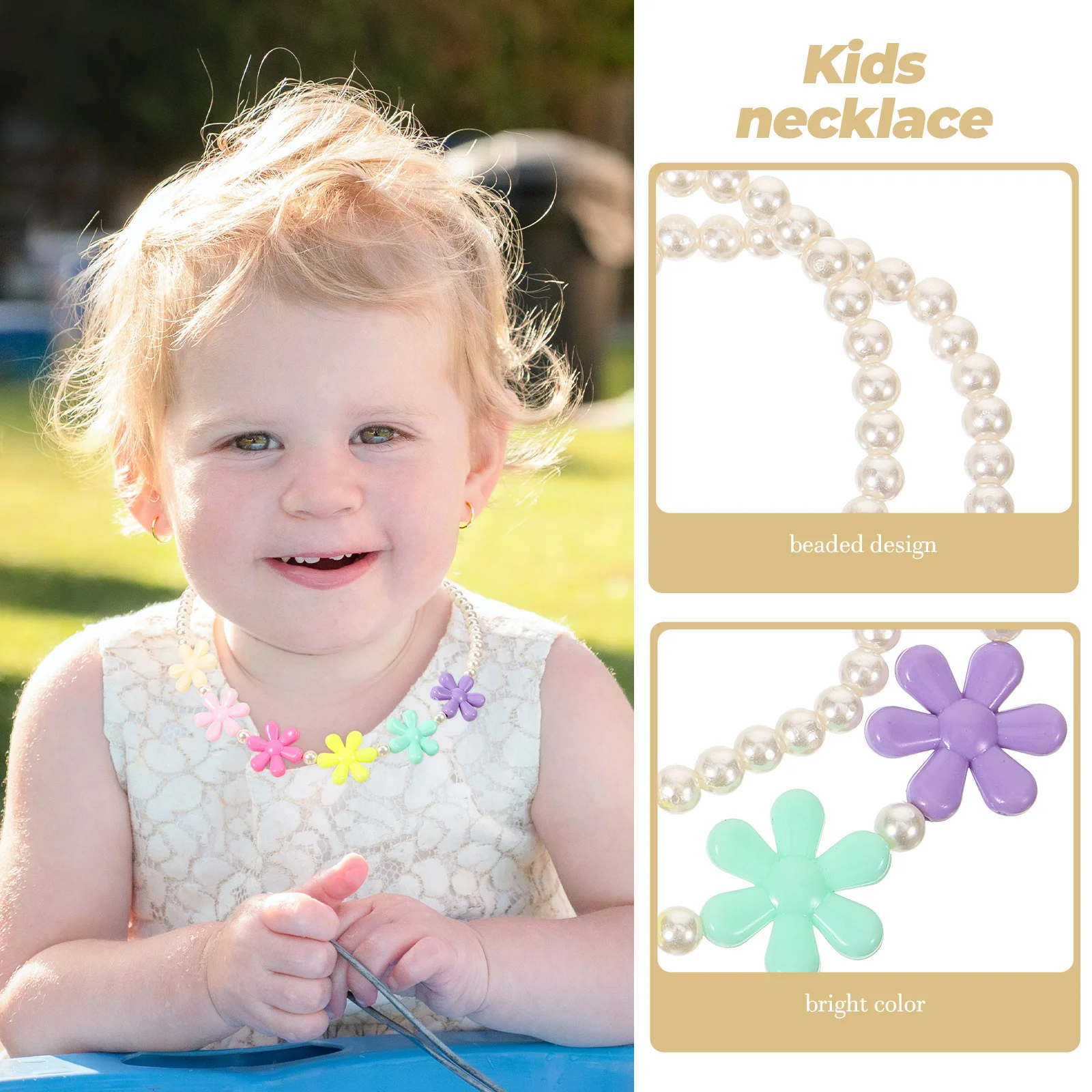 

Girls Beaded Necklace Bracelet Snowflake Design Kids Jewelry Gift for Birthday Wedding Party Favors Girls Beads Jewelry