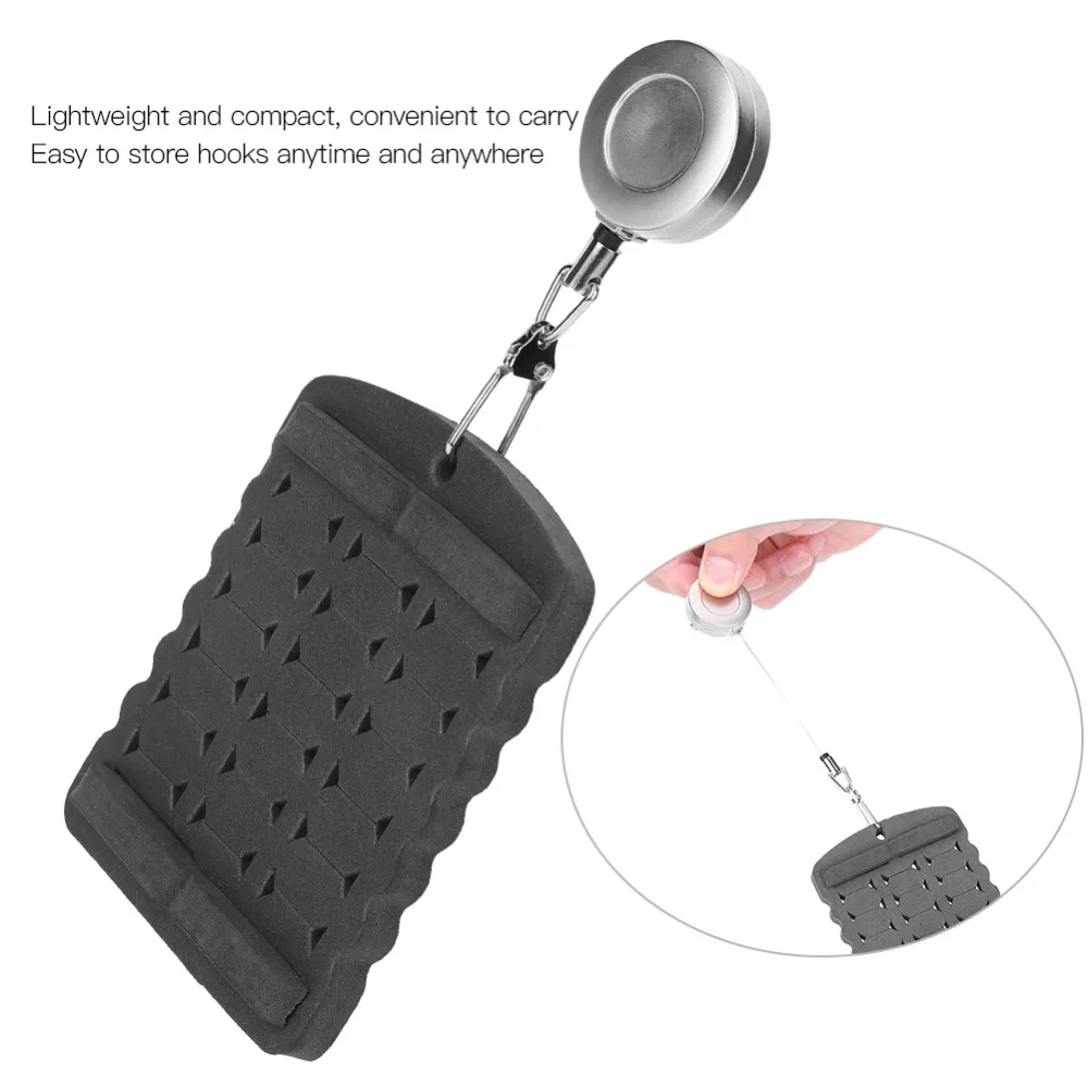 

2PCS With Expansion Buckle Fly Drying Patch Foam 8.5*6.5cm Fishing Hook Hanging Board Lightweight Fly Fishing Bait Hanging Board