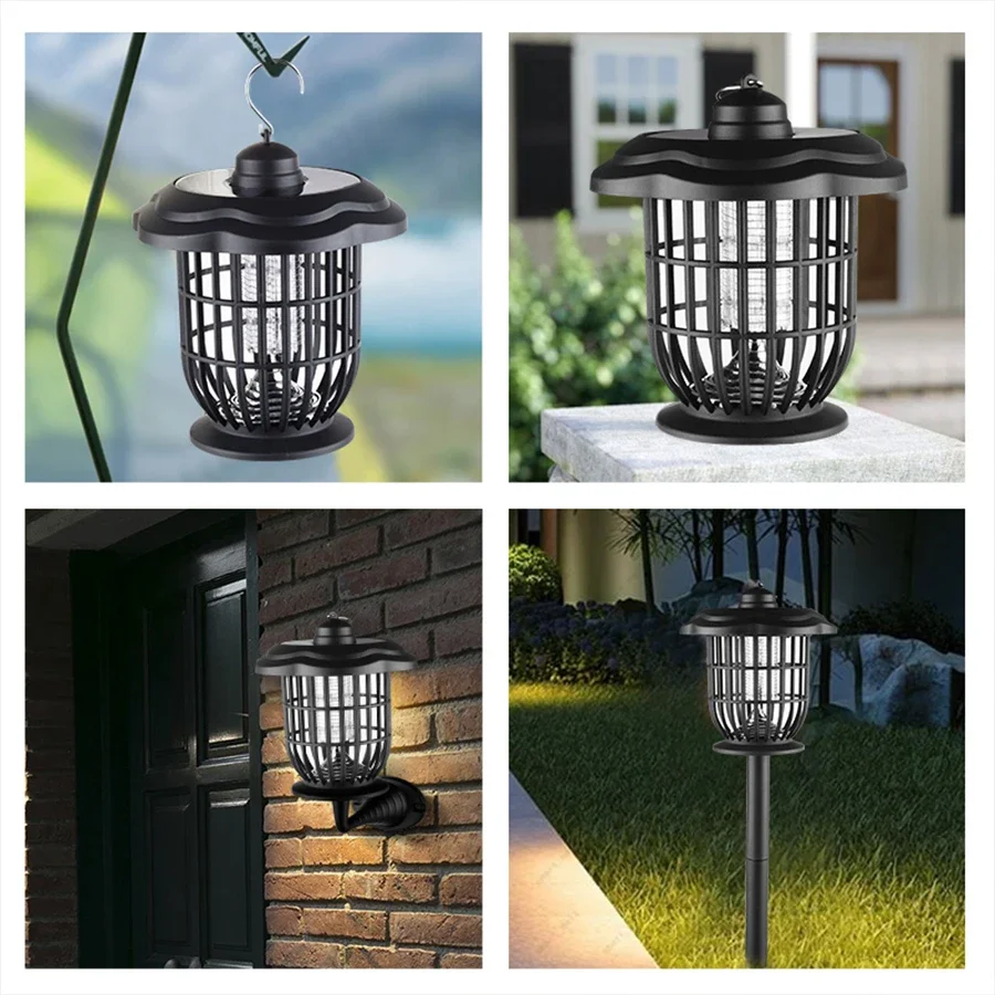 2-in-1 1200mAh LED Solar Light Bug Zapper with 365nm UV Outdoor Non-Toxic Waterproof Garden Decor Landscape Lawn Lamp Camping view 6