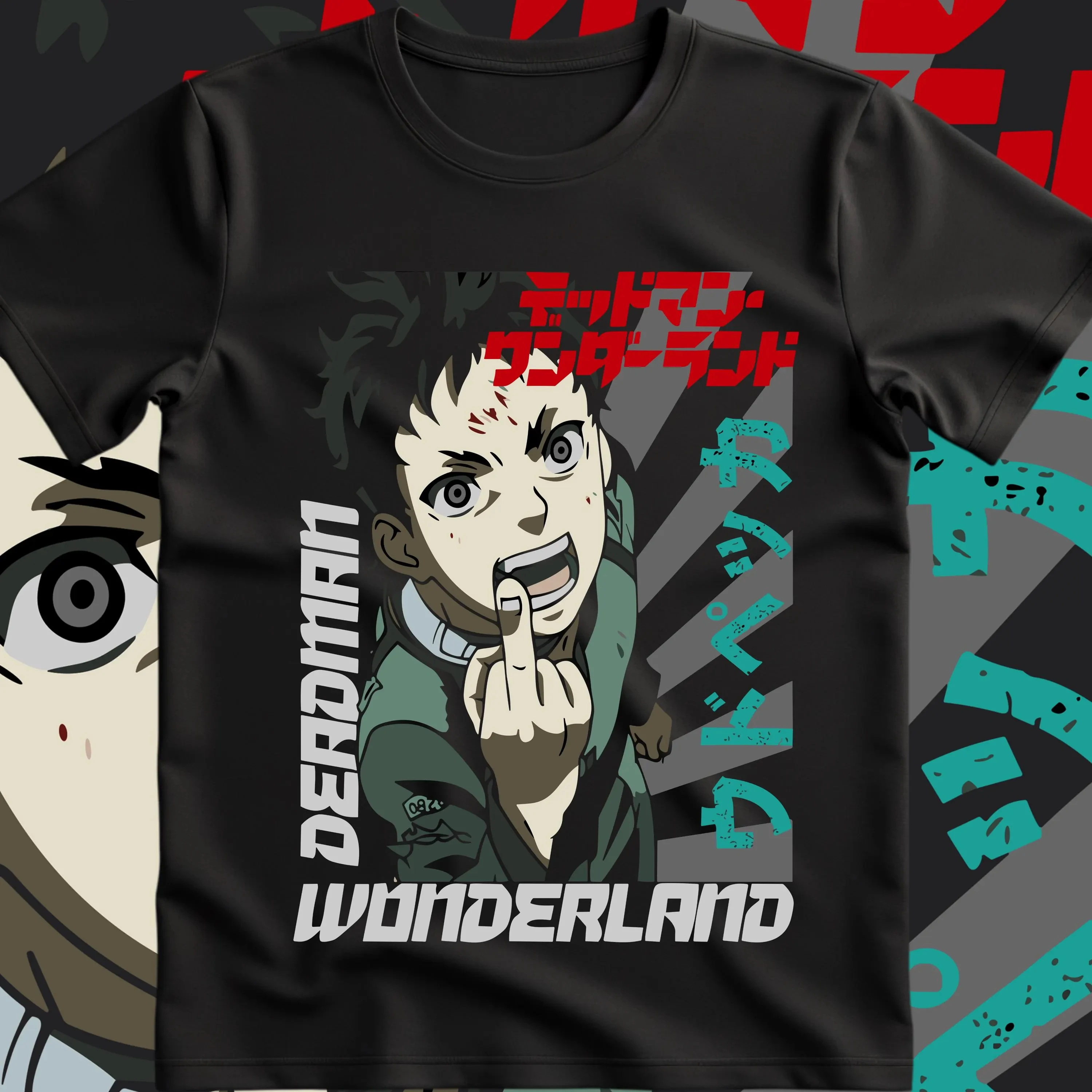 Ganta Deadman Wonderand, camiseta de Anime Deadman Wonderland, camisa de cómic Shiro, Top de moda holgado de verano para hombres y mujeres