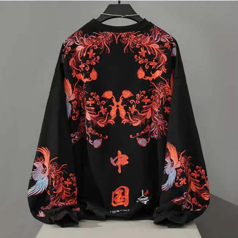 Chinese Style Essentials Hoodies Woman Winter Tops Coquette Star Clothes Autumn Pulovers Hooded Sweatshirt Women Grunge Vintage