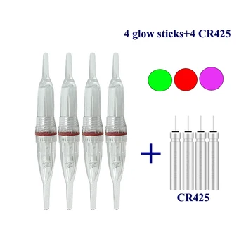 야광 글로우 스틱, 전자 스트로브 글로우 스틱, 바다 낚시 라이트 스틱, 밝은 다채로운 라이트 스틱, 태클, 4CR425, 4 개