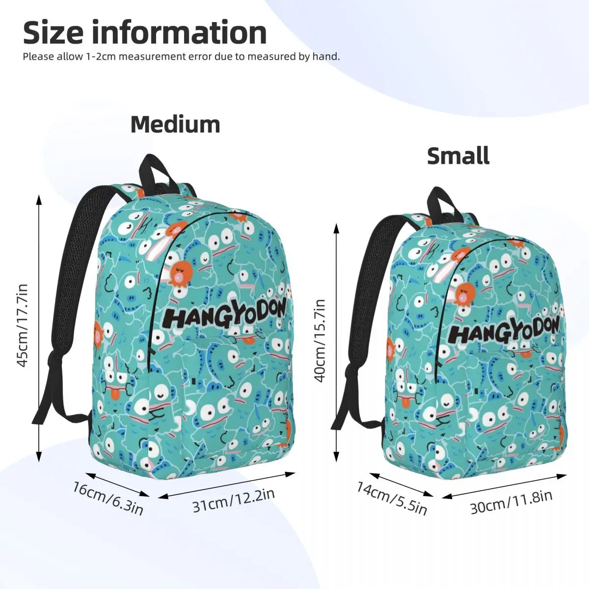 Mochila Kawaii Hangyodon de dibujos animados para niño y niña, mochilas escolares para estudiantes, mochila de lona, bolsa primaria para preescolar, deportes