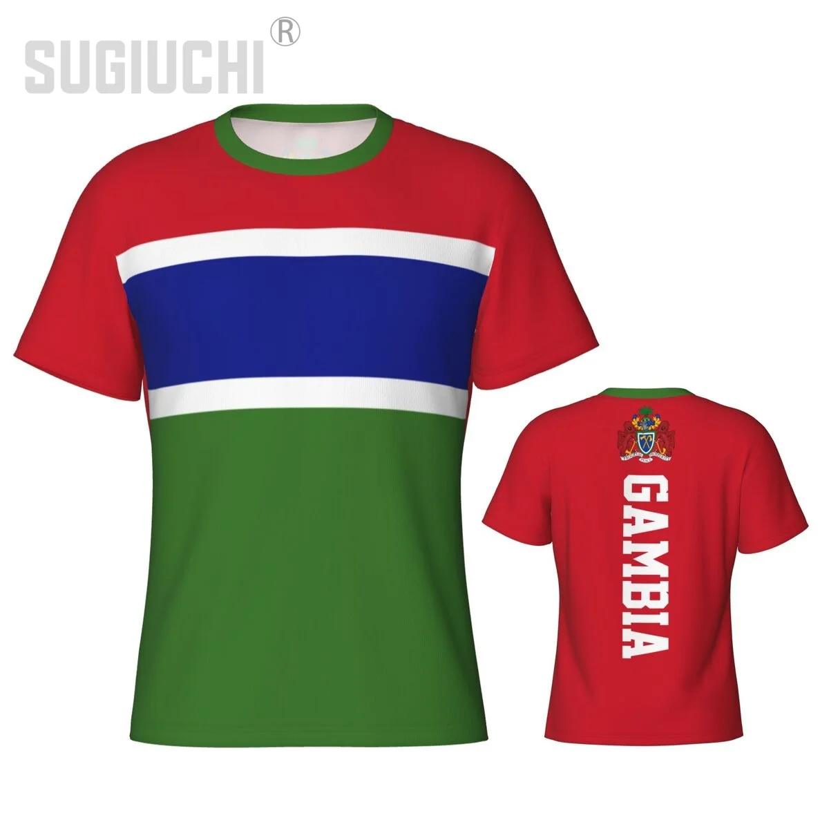 Tight Sports T-shirt Gambia Flag Gambian 3D For Men Women Tees jersey Clothes Soccer Football Fans Gift Patriotic T shirt