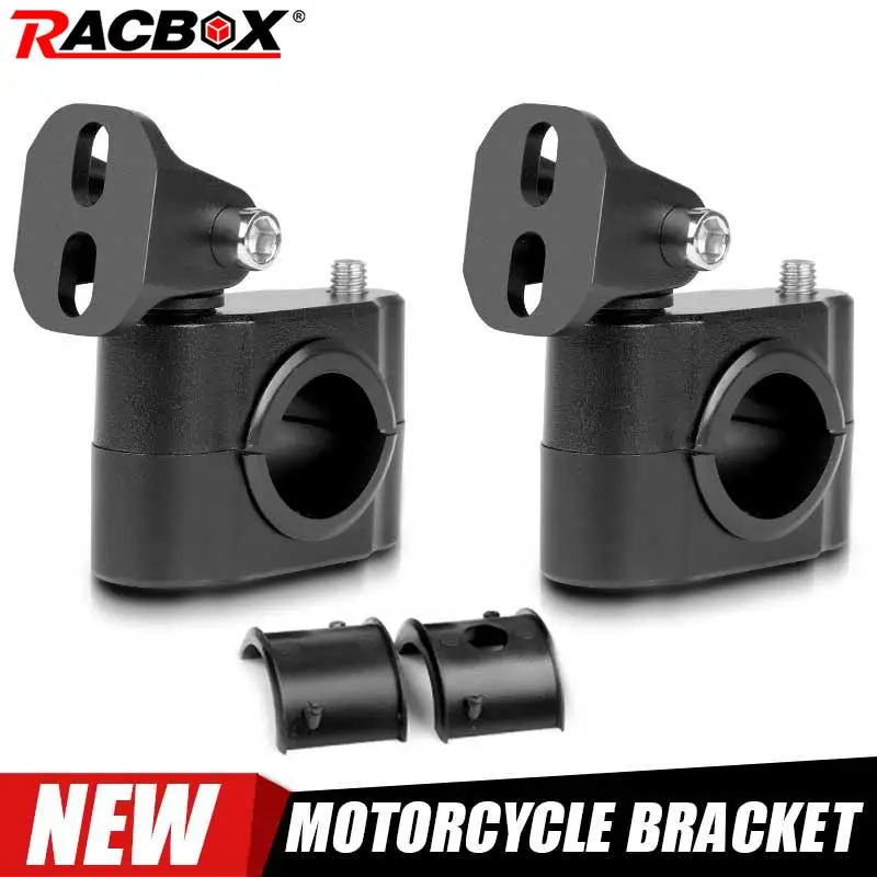 

Motorcycle Spotlight Bracket Mount Bracket Holder Adjustment 21-25mm Headlight Fog Driving Auxiliary Lamp Clamp Metal Bracket