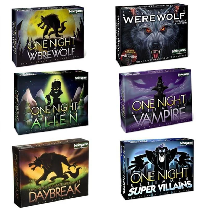 English Version Of One Night Ultimate Werewolf Alien Board Game