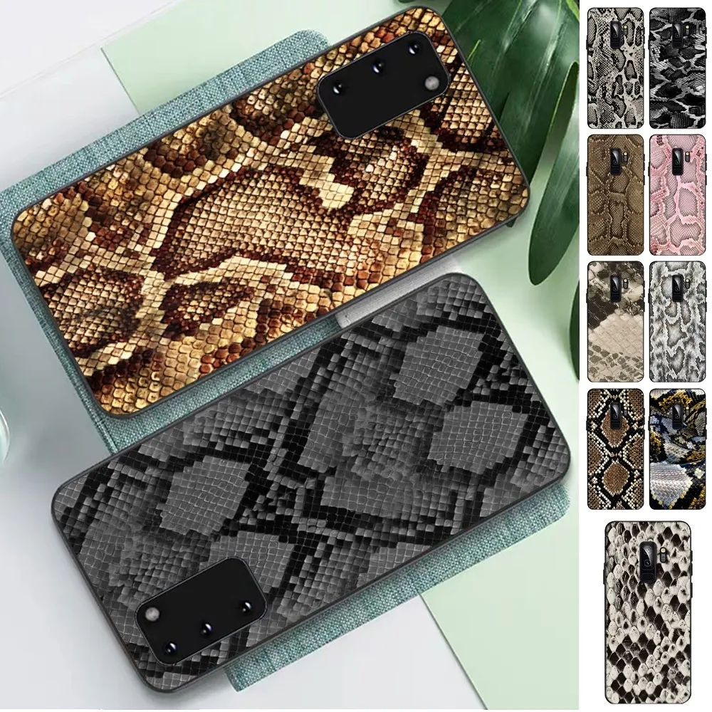 Snake Skin Phone Case For Samsung S 9 10 20 21 22 23 30 23plus lite Ultra FE S10lite Fundas