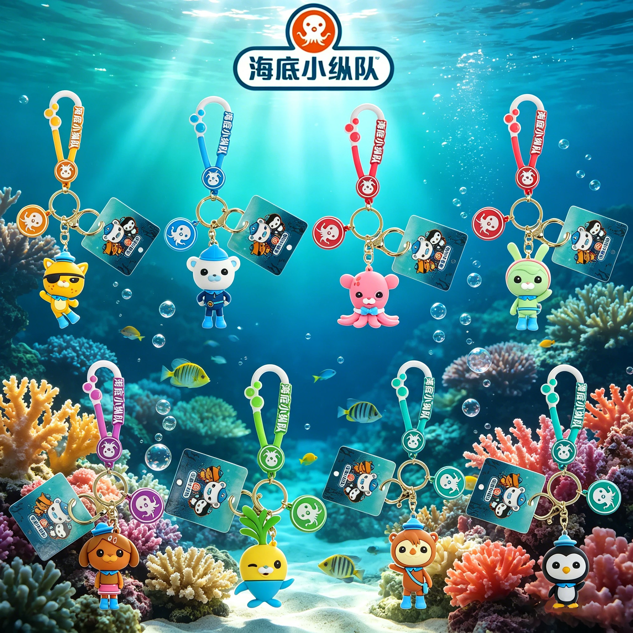 Llavero Original de los Octonautas, Capitán Barnacles, Kwazii, Peso, Dashi, Tweak, Shellington, Colgante para Bolsa, Juguete para Niños, Regalos de Cumpleaños