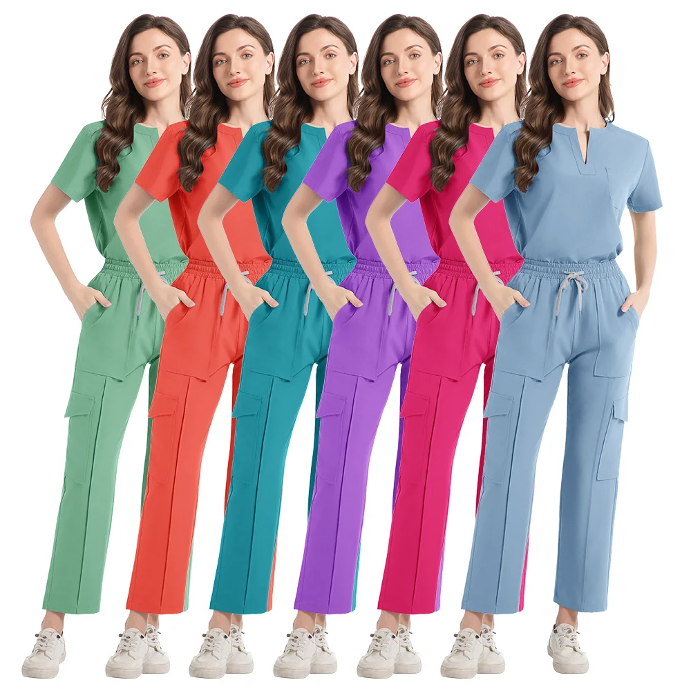 أسعار الجملة معاطف للأطباء والممرضات الدعك مجموعة الزي الطبي للنساء عداء ببطء مجموعة ملحقات المستشفى غرفة العمليات ملابس العمل الجراحية