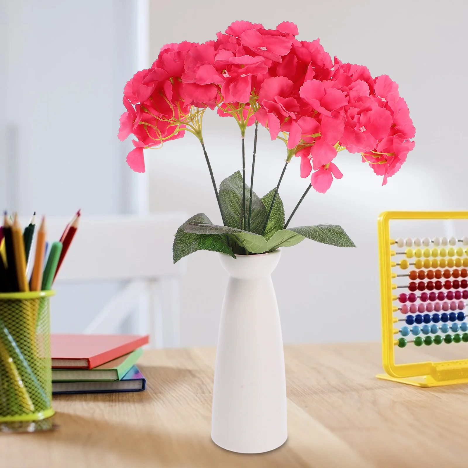 

Artificial Hydrangea Flowers Real Touch Fake Bouquet For Wedding Home Decor Party Supplies Hydrangea Stem Faux Flower