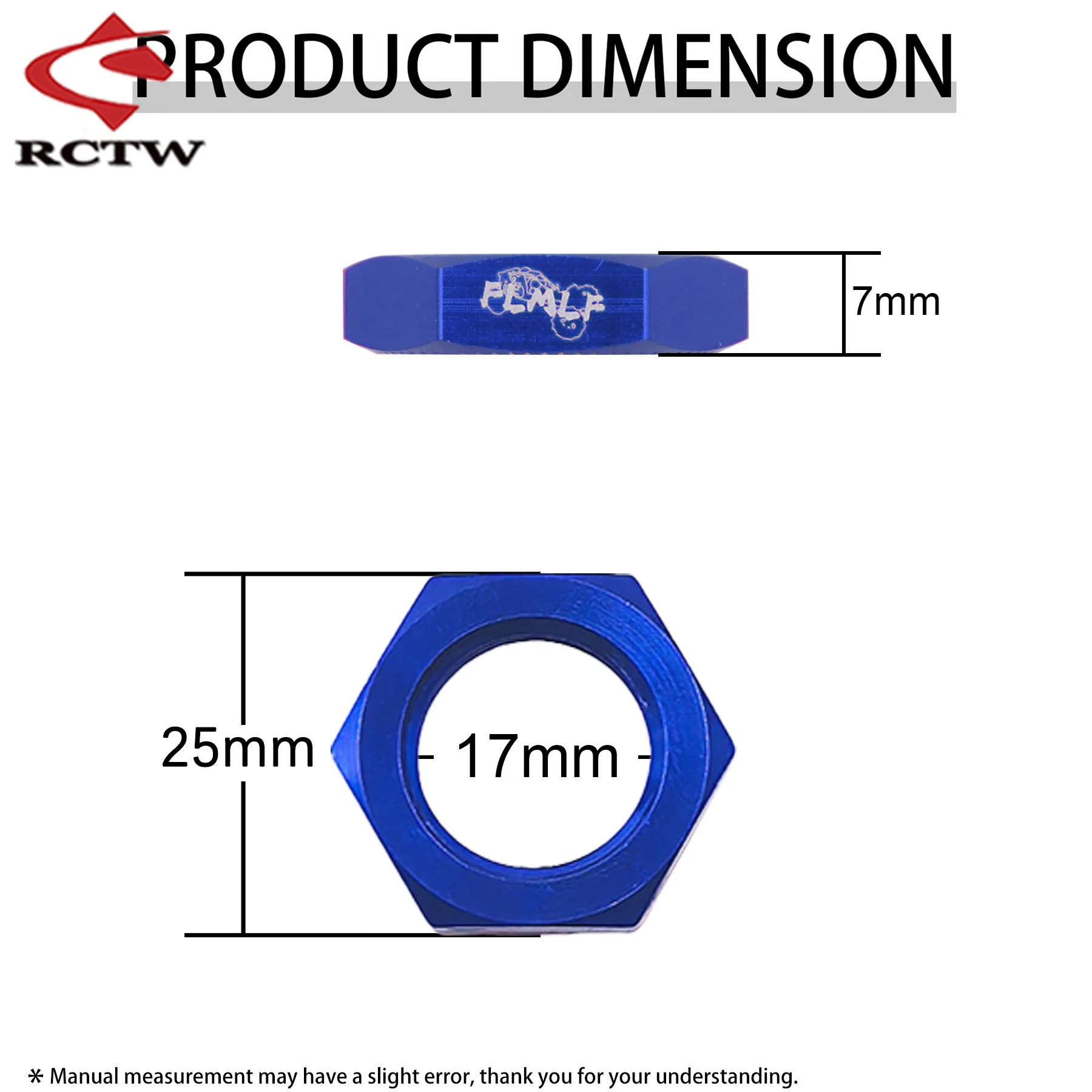 High-Quality Metal 24mm Front Rear Wheel Nut Kit for 1/5 Losi 5ive T Rovan Rofun LT SLT King Motor X2 FID QL DDT Rc Truck Parts