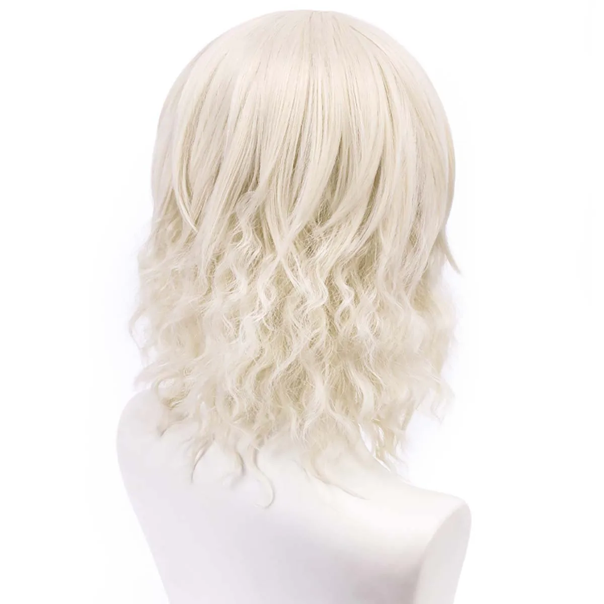 Jogo identidade v noite assistir ithaqua cosplay cabelo encaracolado branco peruca de cabelo resistente ao calor