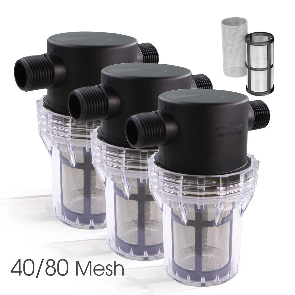 

1/2 Inch Garden Watering Filter for Hose Aquarium Water Pump Strainer Mesh Pond Car Washing Irrigation Filter Screen Cleanable