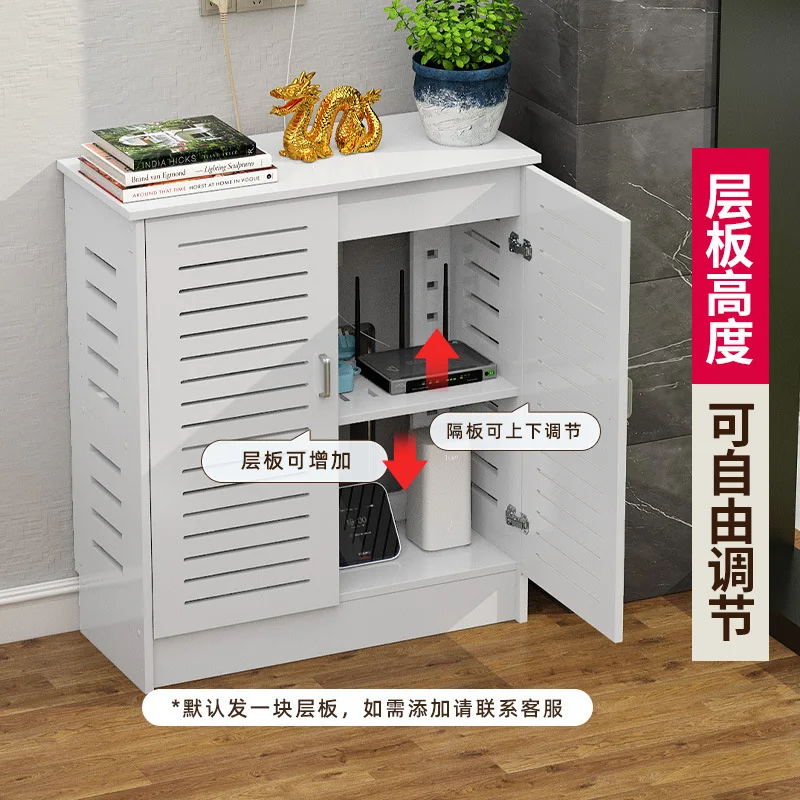 Router cabinet floor-to-ceiling storage box, light cat box storage rack, TV top plug-in row, multimedia decoration box customiza