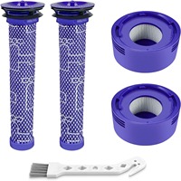 Vacuum Cleaner Filter 4 Pack Replacement Kit Compatible with Dyson V7 V8 Animal Absolute Cordless Includes 2 Pre 2 Post Filters