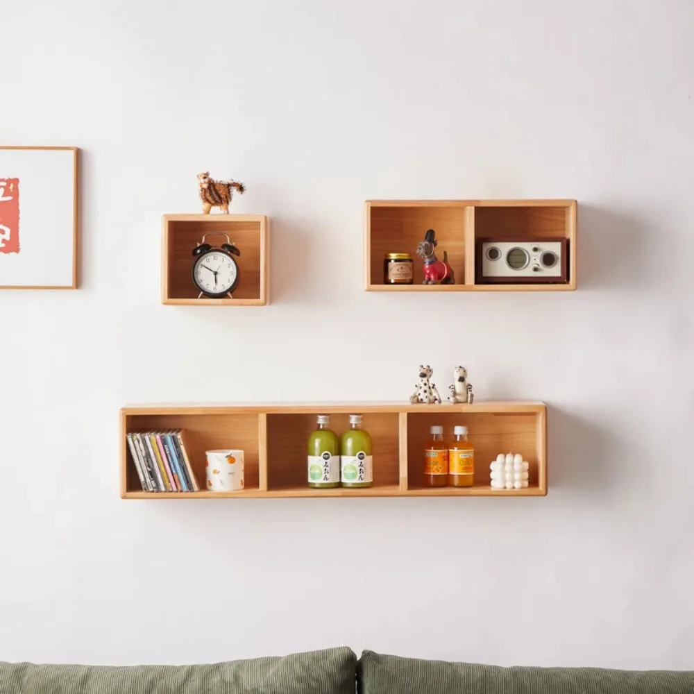 

Simple Wall Shelf Multi-Grid Storage Rack Creative Bedroom Wall Hanging Partition Corner Bookshelf