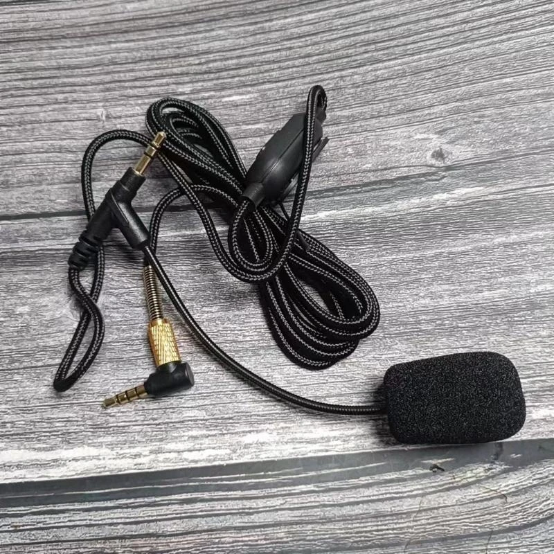  Nylon Braided 3.5mm to 3.5mm Headset Cable Boom Microphone Cable for 1000XM5 XM4 Headphones Clear Sound Cord 2meter