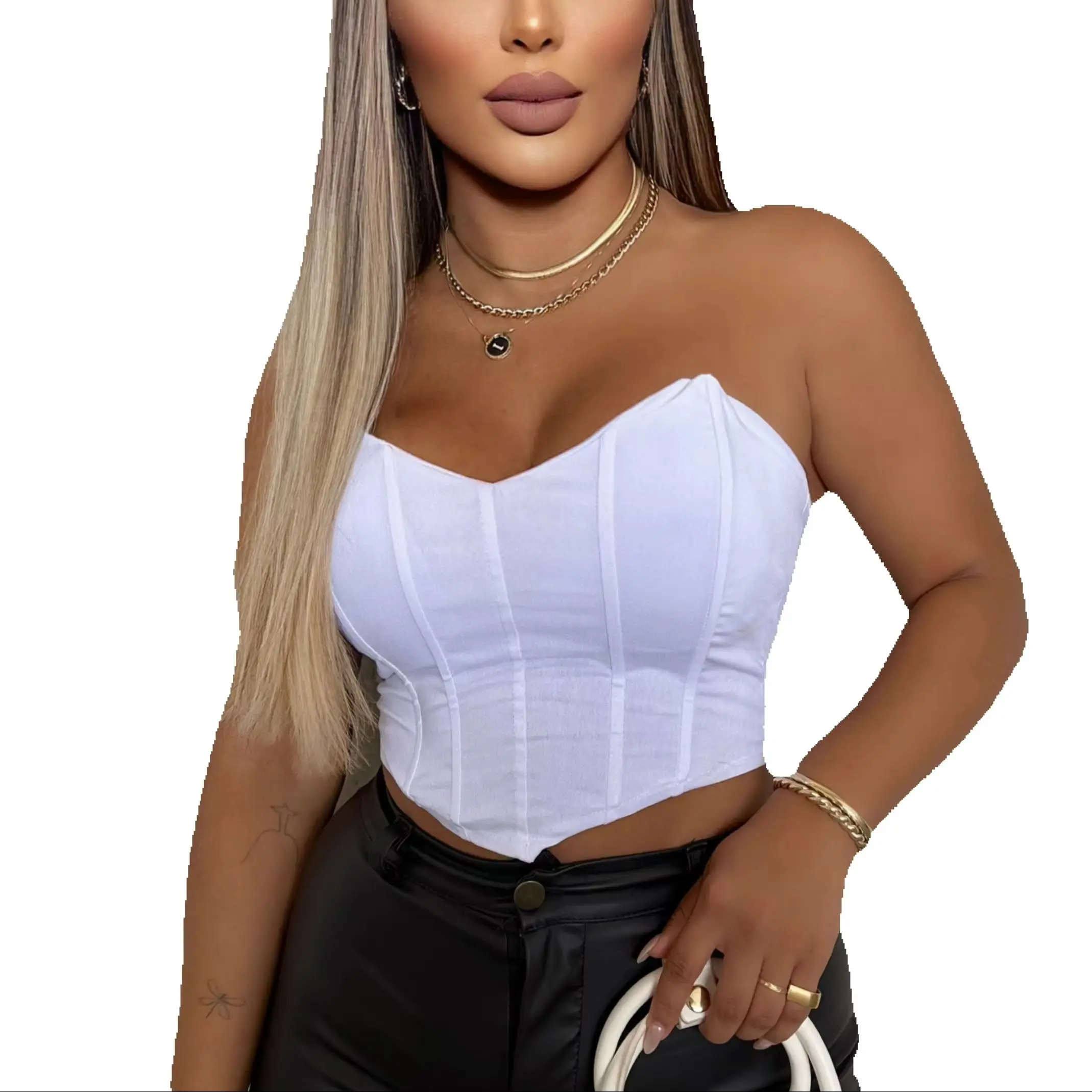 CROPEED CORSELET BRANCO frete grátis moda verão corset blogueira