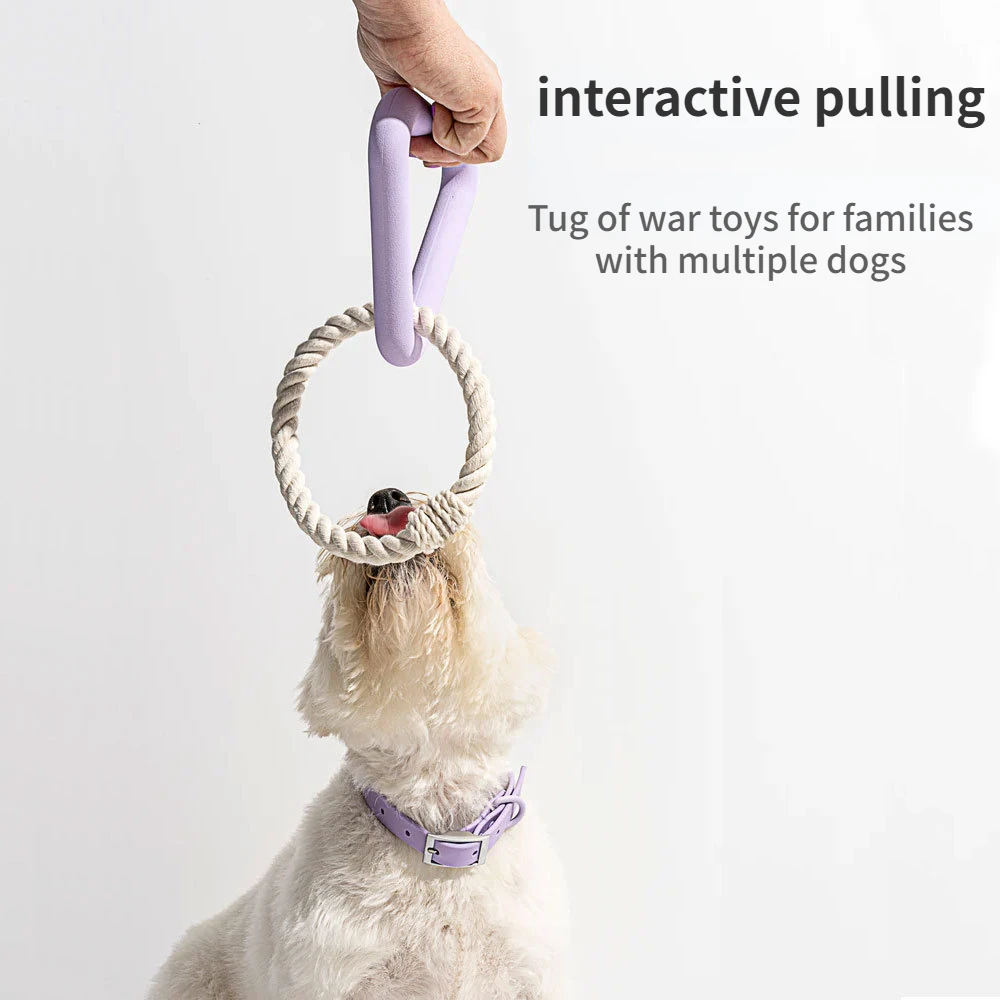 Natural Rubber Triangle Pull Ring Toy, Interactive Pull, Multi-dog, tug-of-war Toy