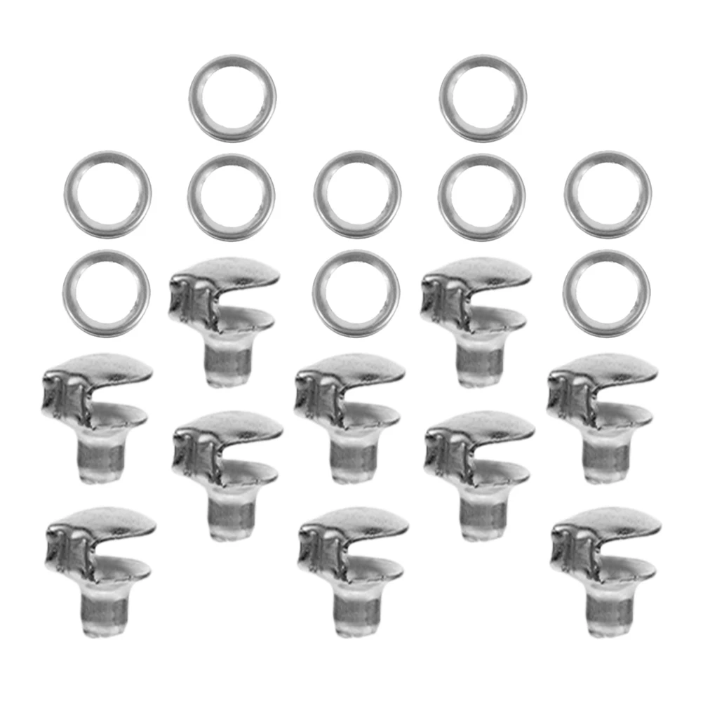 

10 Pcs Boot Lace Hook Hooks Giant Shoe Fastener Buckles for Sneakers Silver Shoes Accessory Man