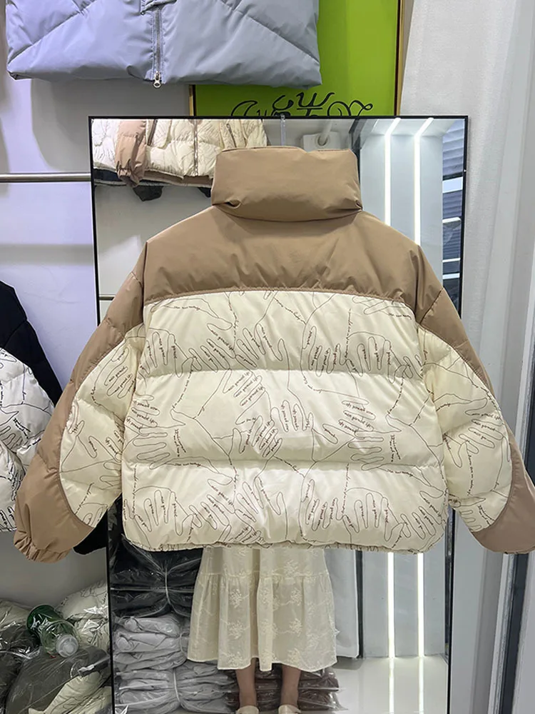 2023 Women\'s White Duck down Jacket New Tide Brand Thickened Down Jacket Korean Version of Puffer Winter Jacket