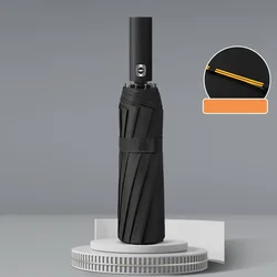 Automatic Umbrella 24 Bone Solid Color Automatic Umbrella Light Collapsible Large Size Outdoor Sunshade Uv Protection