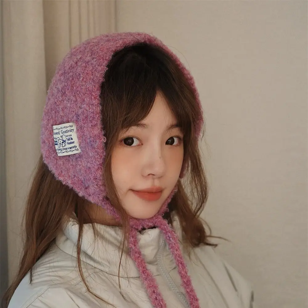 العصرية الكورية نمط الصوف Strappy غطاء للأذنين رشاقته يندبروف محبوك الأذن يغطي بلون سدادات حماية الأذن الدافئة Earlaps الخريف #3