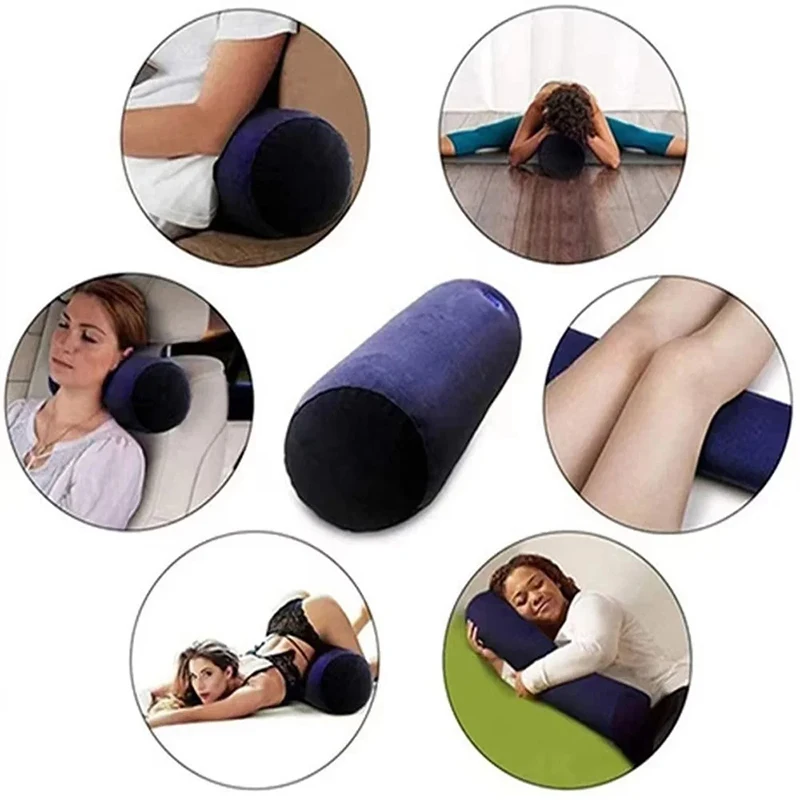 Almohada inflable multifuncional para el cuerpo, cojín de aire para Yoga, pierna Lumbar, soporte para posiciones de viaje, Asleeping rápido