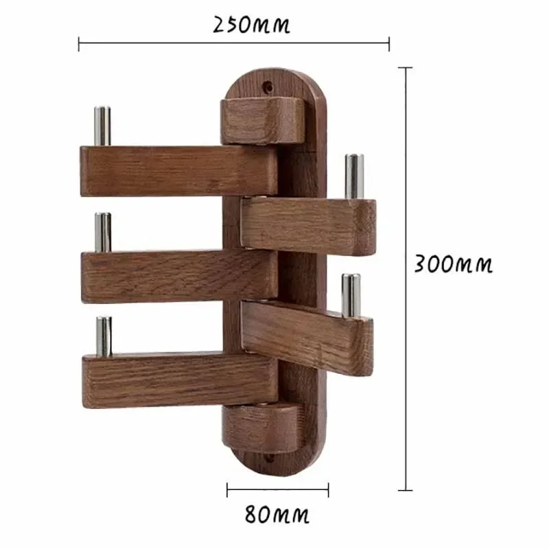 Wieszaki na ubrania z litego drewna Przedpokój Naścienny organizer na ubrania Wieszaki Obrotowe torby na kapelusze do sypialni Haczyki do