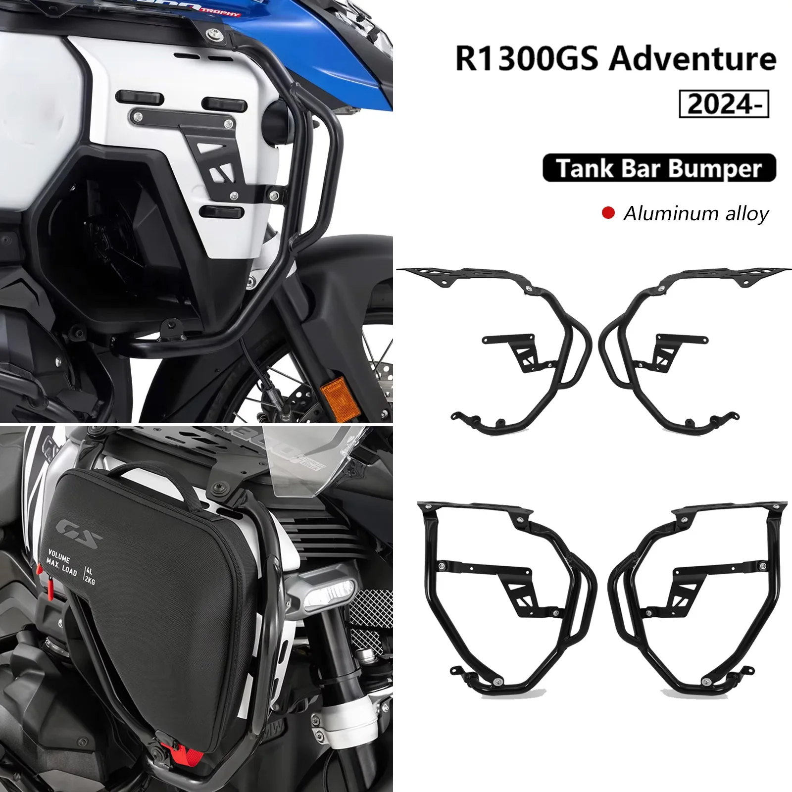 

For R1300GS ADV 2024 2025 Stainless Steel Highway Crash Bars Engine Tank Guard bar Bumper Protector R1300GS Adventure R1300GSA