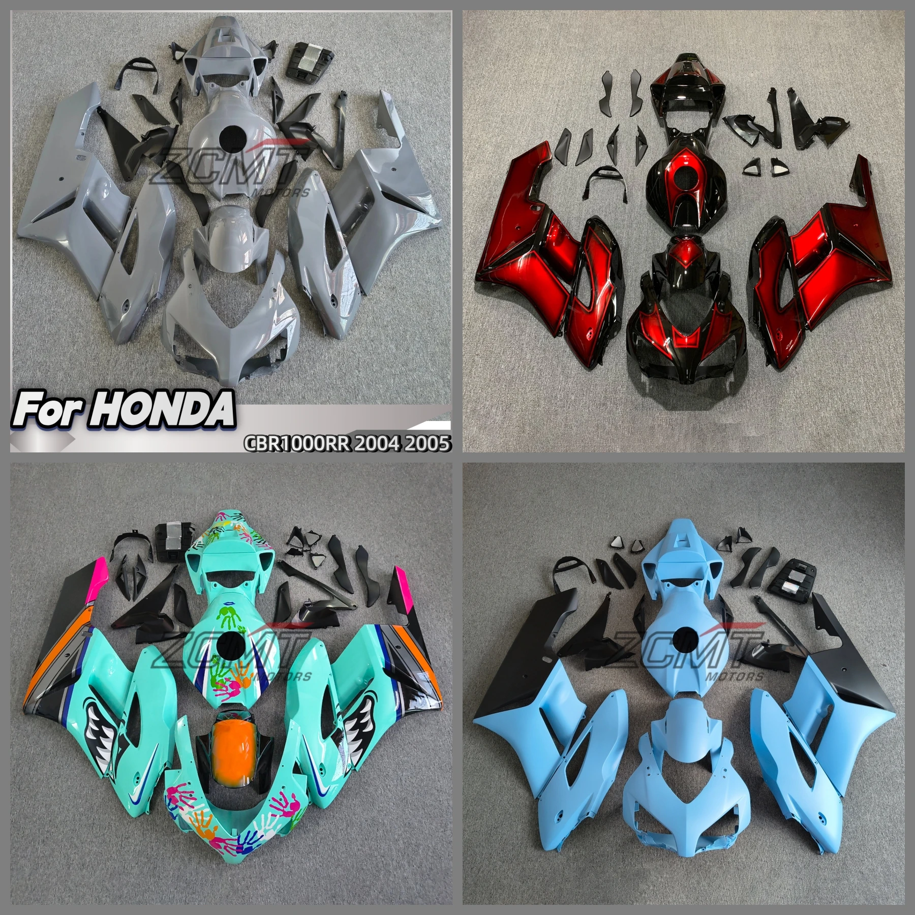 First-class Motorcycle Fairing Kits for HONDA CBR1000RR 2004 2005 FOR CBR1000 RR CBR 1000RR 04 05 Injection Red Bodywork Set