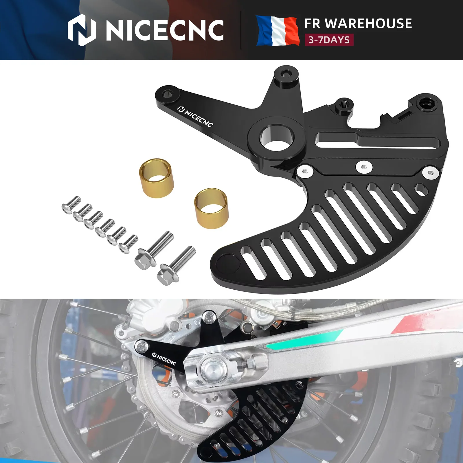 2025 Per KTM EXC 300 EXC-F 350 XC SX 125 SXF 450 XCFW XWF 500 2004-2025 Staffa Posteriore Doppia Pinza Freno Protezione Disco Freno Stunt SMR 450