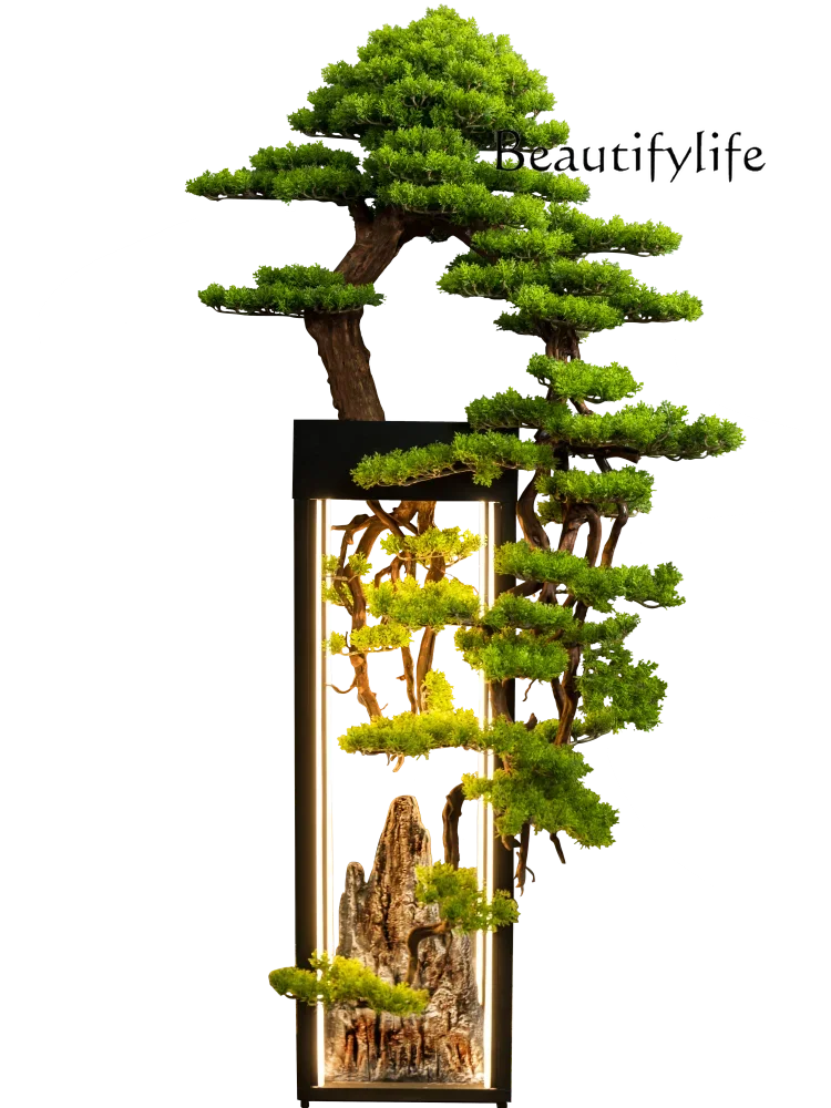 Simulation Home Welcome Pine Welcome Green Plant Living Room Fake Trees Floor Hotel Large Decoration